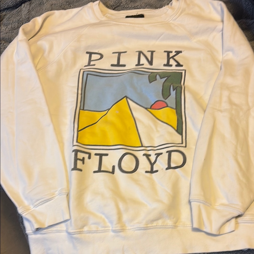 White Pink Floyd Graphic Sweatshirt